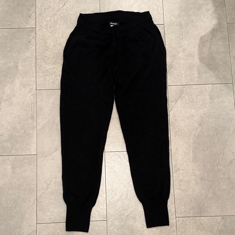 Black Naadam 100% Cashmere Jogger Pants
